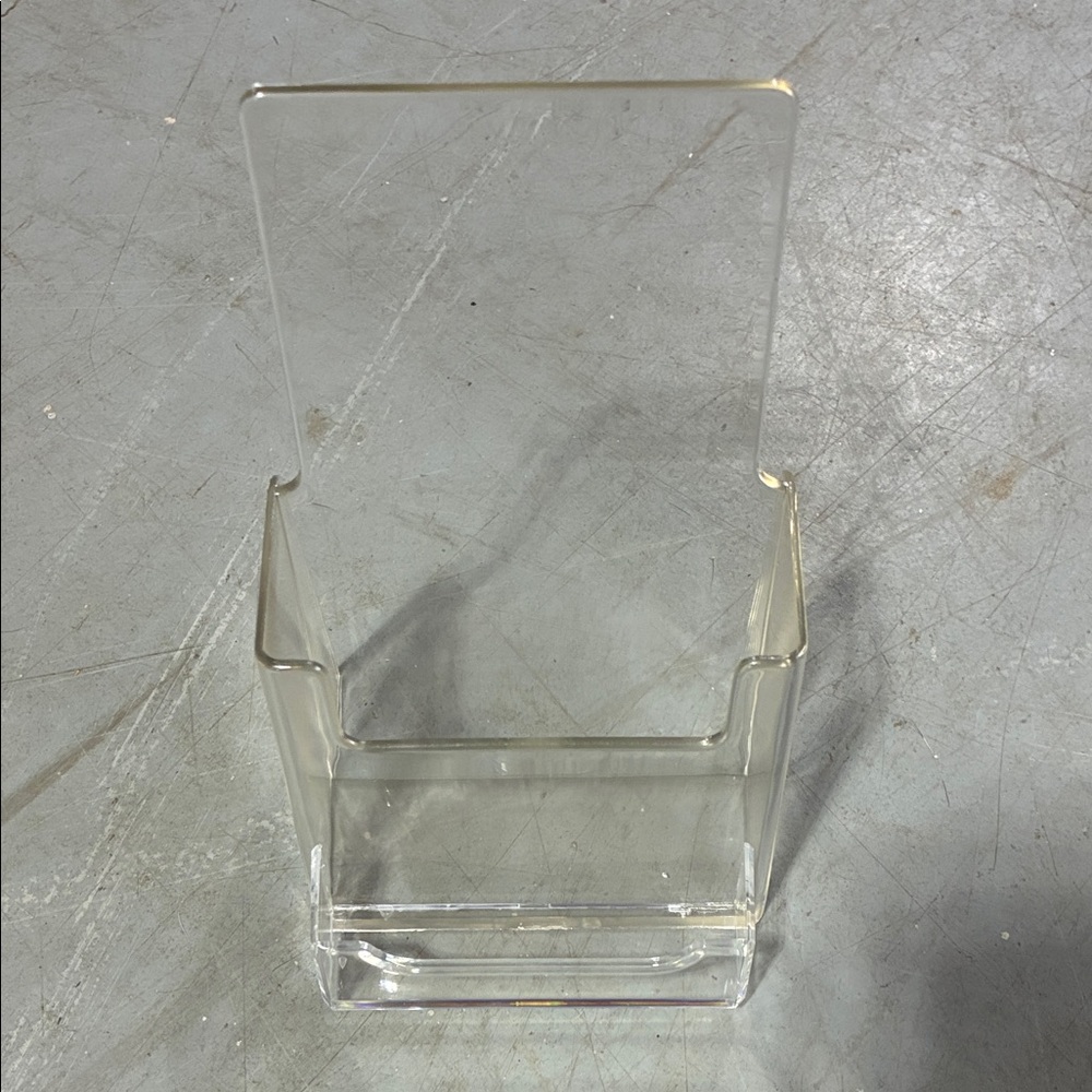 16 Clear Acrylic Display Stands for brochures and business cards NIB